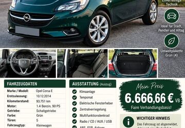 Opel Corsa 93.751 km 6.666 &euro; Siegburg 53721